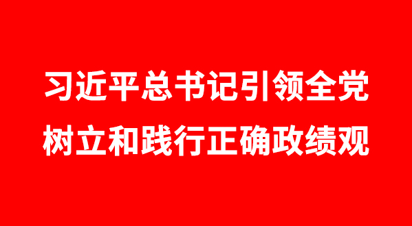 习近平总书记引领全党树立和践行正确政绩观